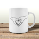 Tasse Kaffeebecher - Hände Herz Lineart - Frieden Peace Geschenk für Freunde Familie Liebe
