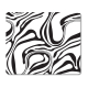 Schilderkönig Mauspad 23x19 cm - Liquid White - rutschfestes Mauspad, Black, White, Verlauf, Luxus