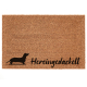 Interluxe Kokos Türmatte - Hereingedackelt - Fußmatte hergestellt in Deutschland mit Hundemotiv als tolles Geschenk für Hundebesitzer*innen