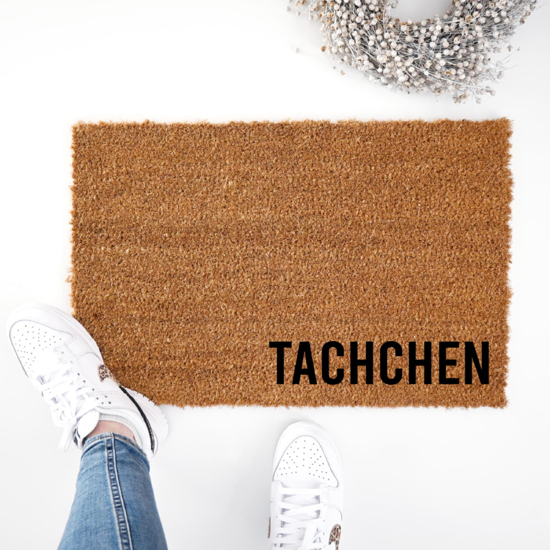 Interluxe Kokosfußmatte - Tachchen - Witzige Fußmatte 100% Made in Germany als Schmutzfangmatte oder Schuhabstreifer - Türvorleger in schwerer Qualität