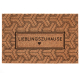 Interluxe Kokos-Fußmatte - Lieblingszuhause Geo Herz - Kokosmatte 100% Made in Germany - Türmatte aus natürlichem Kokos in Handarbeit gefertigt - Türvorleger in robuster und schwerer Qualität