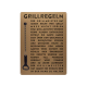 Schild mit Flaschenöffner 300x220mm - Grillregeln - Metallschild in Goldoptik lustig für den Grill Terrasse Balkon Grillecke Grillparty Männer Bier