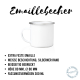 EMAILLE BECHER - Schneeglöckchen - Tasse Liebe Freundschaft Minimalism Happiness Glück Geschenkidee Scandi
