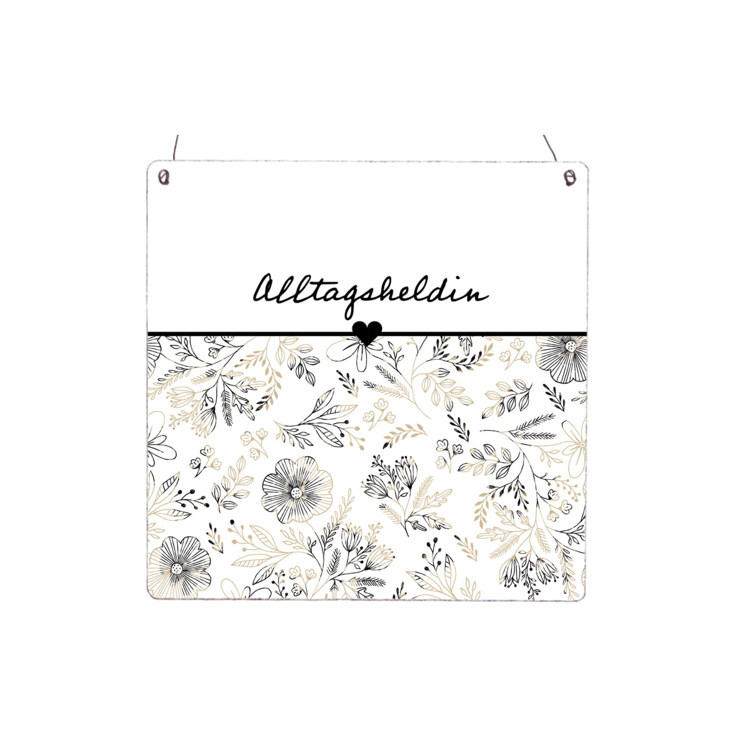 Interluxe Holzschild XL - Alltagsheldin - Geschenk für die Mama zum Geburtstag oder Muttertag