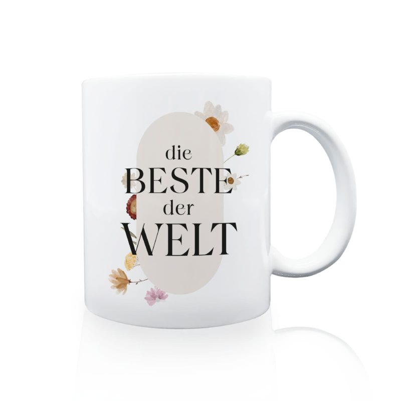 Tasse Kaffeebecher - Die Beste der Welt - Geschenk für die Mama oder Lieblingsfreundin zum Geburtstag Muttertag