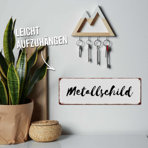 Interluxe Metallschild - Erfolg - Serie Wildflora Dekoschild als Geschenk für Freunde und Familie