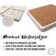 INTERLUXE 4 Stück Marmor Untersetzer - Relax - Serie Mohn - Getränkeuntersetzer aus Antikmarmor