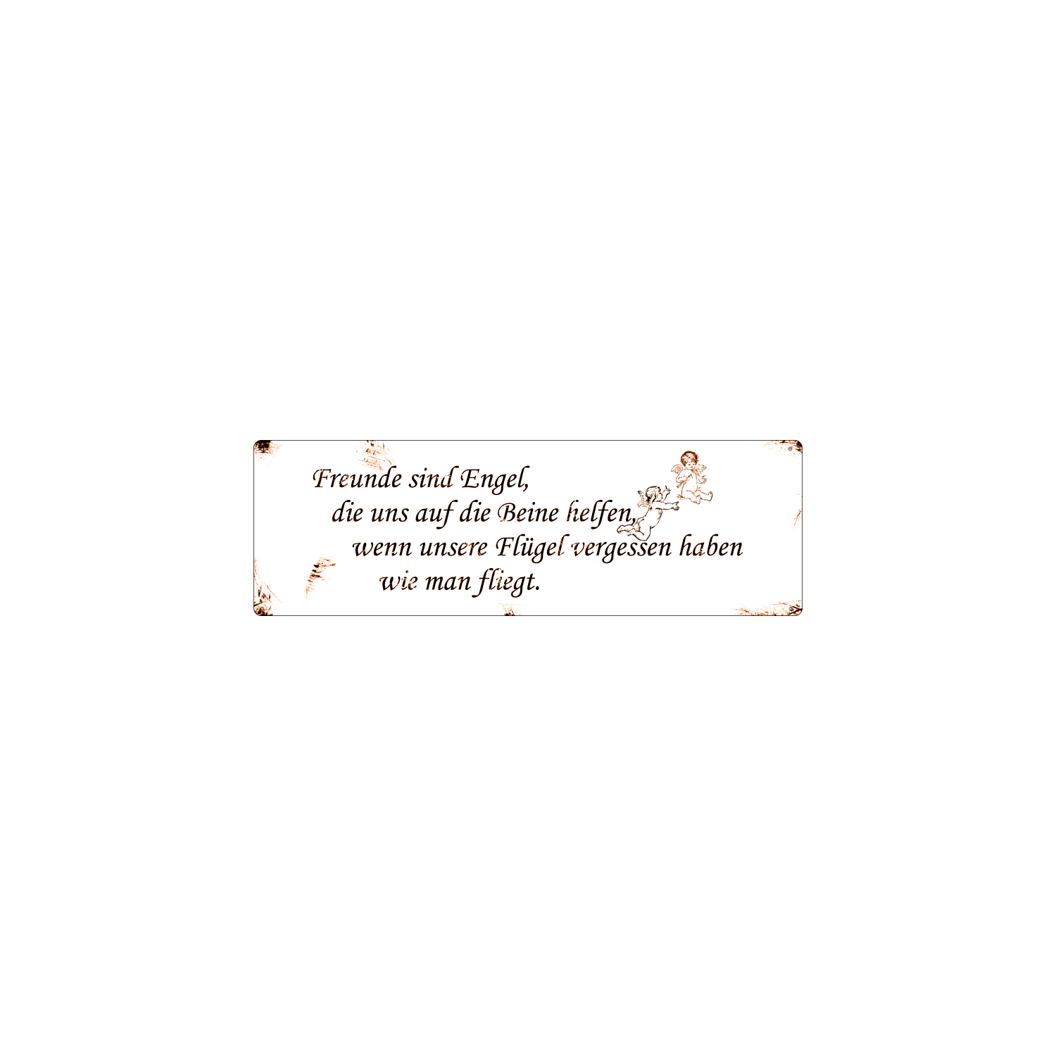 Shabby Vintage Blechschild METALLSCHILD FREUNDE SIND ENGEL Dekoschild Landhaus