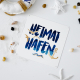 Interluxe Metallschild 20x20cm - Heimathafen - Maritim Anker Zuhause Küste blau gold