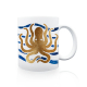 Interluxe Tasse Kaffeebecher - Octopus Maritim - Tasse als Geschenk Teetasse Kaffeetasse Bürotasse Strand Meer Küste Nordsee Ostsee