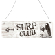Interluxe Holzschild - Surf Club Links - Dekoschild Anker Meer Maritim Sommer Schild Shabby Vintage