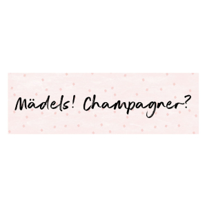 Interluxe Magnet Magnetschild - Mädels Champagner