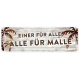 Interluxe Metallschild - Einer für alle, alle für Malle - Schild Dekoschild Party Freunde Ballermann Mallorca