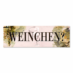 Interluxe Magnet Magnetschild - Weinchen? - Kühlschrankmagnet für Weinkühlschrank Weingeschenk