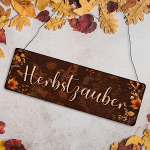 Herbst-Türschild Aus Holz Mit Cartoon-Maus & Kürbissen – Deko Für Erntedankfest, Tür Oder Wand, Inkl. Aufhängeschnur
