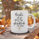 Interluxe Tasse Kaffeebecher - Heute ist ein guter Tag um glücklich zu sein - Herbstzauber Geschenk Teetasse Kaffeetasse Bürotasse Blumen Herbst