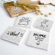 Interluxe 4 Stück Marmor Untersetzer - All you need is love and a DOG - Getränkeuntersetzer aus Antikmarmor Hundemenschen Pfoten Woof