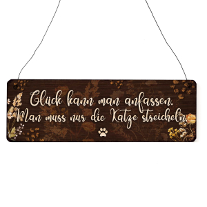 Interluxe Schild Holzschild - Glück kann man...