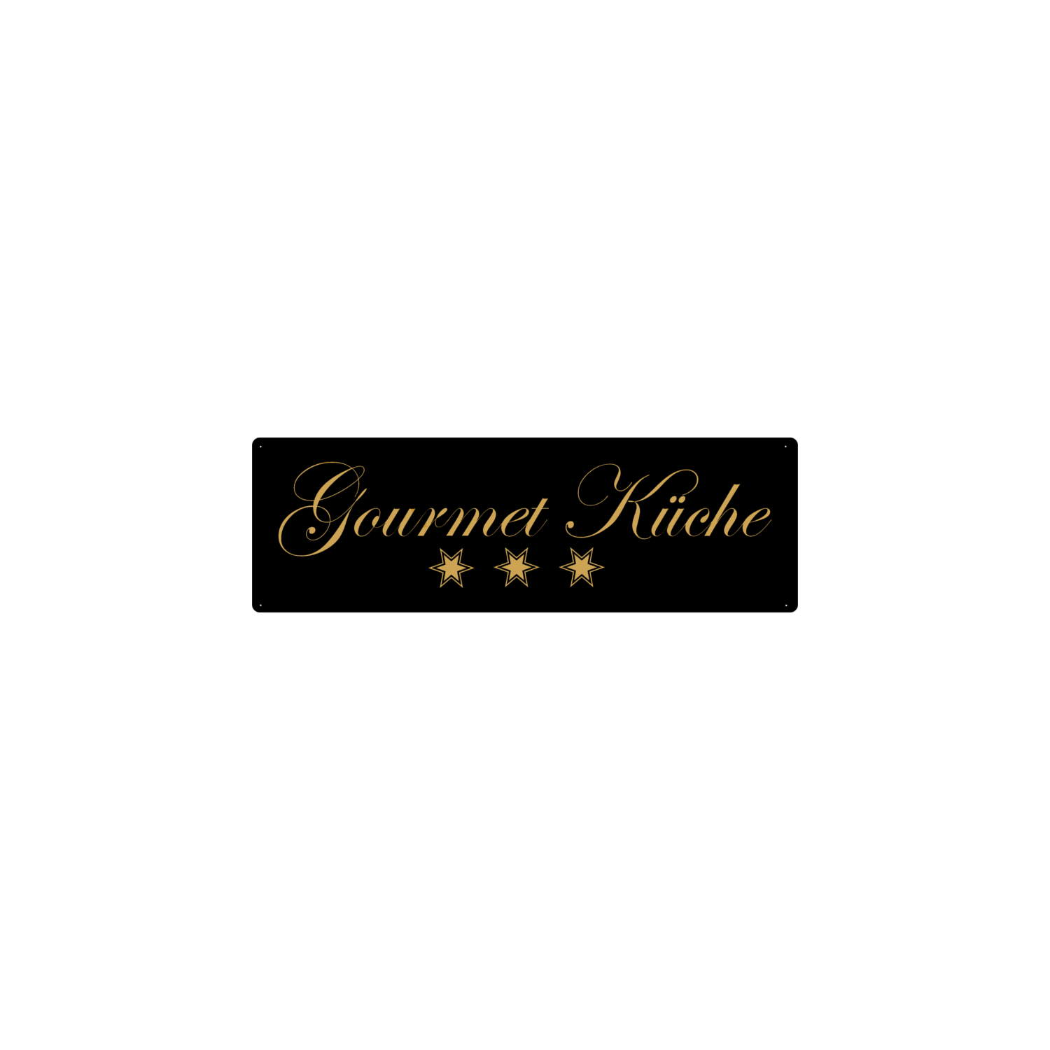 METALLSCHILD Blechschild Türschild GOURMET KÜCHE Geschenk Koch Köchin Dekoschild