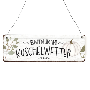 Interluxe Schild Holzschild - Endlich Kuschelwetter -...