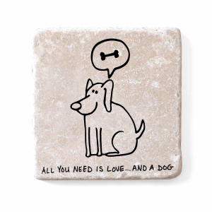Interluxe Marmor Magnet - All you need is love and a dog...