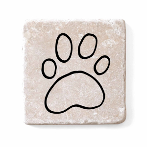 Interluxe Marmor Magnet - Pfoten - Größe: 50x50mm Magnet Deko Hunde Pinnwand Hundepfote