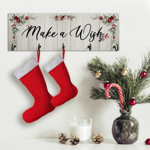 Hakenleiste - Make a wish - Wandhaken Wandeko Aufhänger Weihnachtszeit Weihnachtsgeschenk Advent