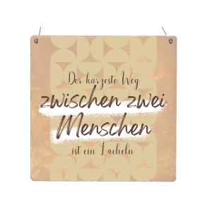 Interluxe Schild Holzschild  XL - Der kürzeste Weg...