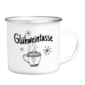 Emaille Becher Tasse - Glühweintasse -...