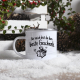 Interluxe Emaille Becher Tasse - Für mich bist du das beste Geschenk - Weihnachtsgeschenk Weihnachtszeit Winterzeit Winter Punch Geschenkidee Teetasse Teebecher