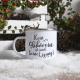 Interluxe Emaille Becher Tasse - Kein Glühwein ist auch keine Lösung - lustiger Spruch Weihnachtsmarkt Weihnachtsdeko Weihnachtszeit Winterzeit Winter Geschenkidee Teetasse Teebecher