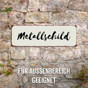 Interluxe Schild Metallschild - Willkommen Zuhause - Einzugsgeschenk Gäste Familie