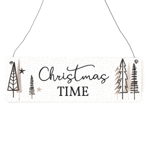 Interluxe Schild Holzschild - Christmas Time - Winter Dekoschild Weihnachten Xmas christmas Adventszeit Weihnachtszeit 