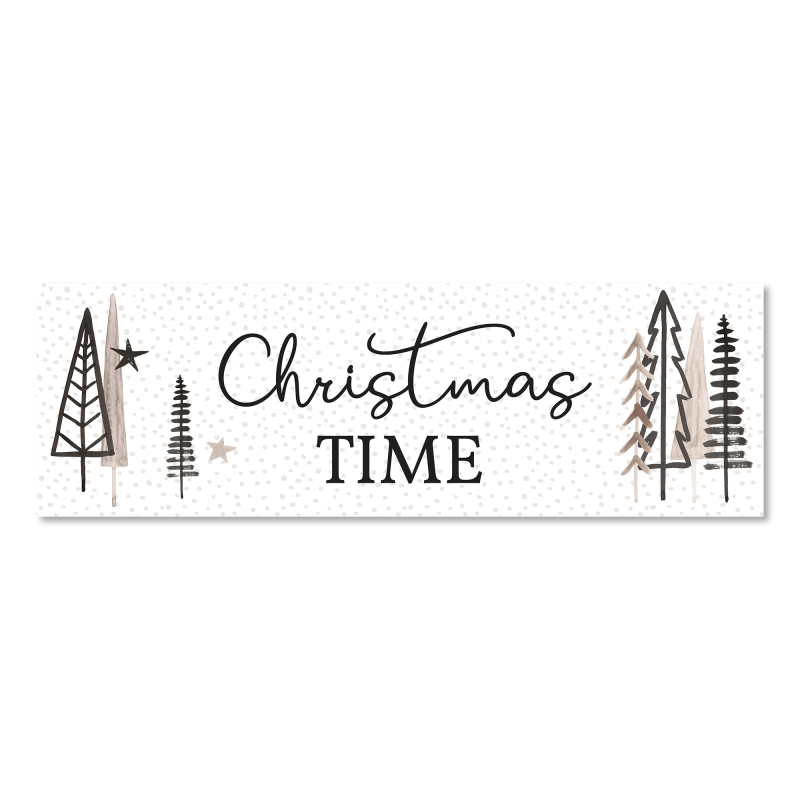 Interluxe Magnet Magnetschild - Christmas Time - Kühlschrankmagnet Weihnachten Winter Küche Küchendeko Notizhalter