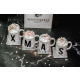 Interluxe Tasse 4er Set  XMAS Tassen als Geschenkidee Christmas Weihnachtsmarkt Weihnachten Adventszeit Winter