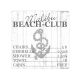 20x20cm Shabby METALLSCHILD Blechschild MALIBU BEACH CLUB Dekoschild Strand Meer