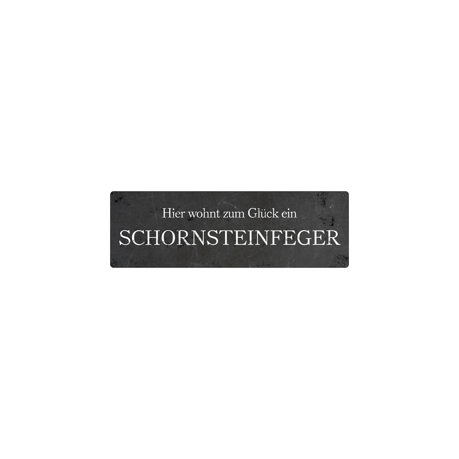 Werbepunkt Schild 'Hier Wohnt Ein Schornsteinfeger' – 30x10 Cm, Alu-Verbund, Witterungsbeständig, Für Innen & Außen