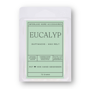 Interluxe Duftwachs Eucalyp Duftwachswürfel rein pflanzlich mit dem Duft nach frischem Eukalyptus