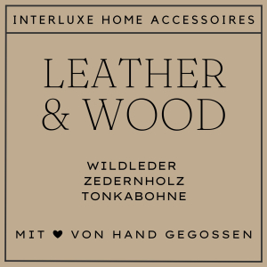 Interluxe Dufwachs Leather & Wood - Raumduft mit maskulinem Duft nach Leder und holzigen Noten