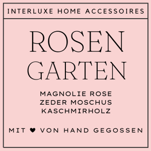 Interluxe Duftwachs Rosengarten - Spaziergang durch einen Blumengarten mit Magnolie, Rosen, Zeder, Kaschmir