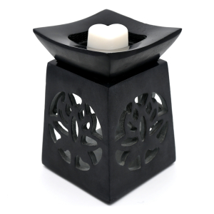 Duftlampe Starter-Set Lotus mit Teelicht und einer Packung Duftwachs "Clean Cotton"