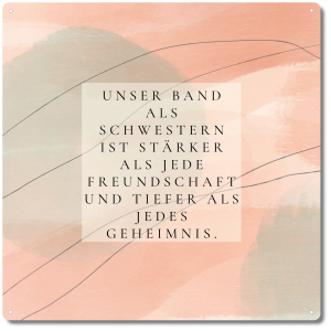 Interluxe Schild 20x20cm Blechschild - Unser Band als...