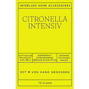 Interluxe Duftmelt Citronella Intensiv Outdoor-Duftwachs...