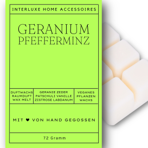 Interluxe Duftmelt Geranium Pfefferminz -...