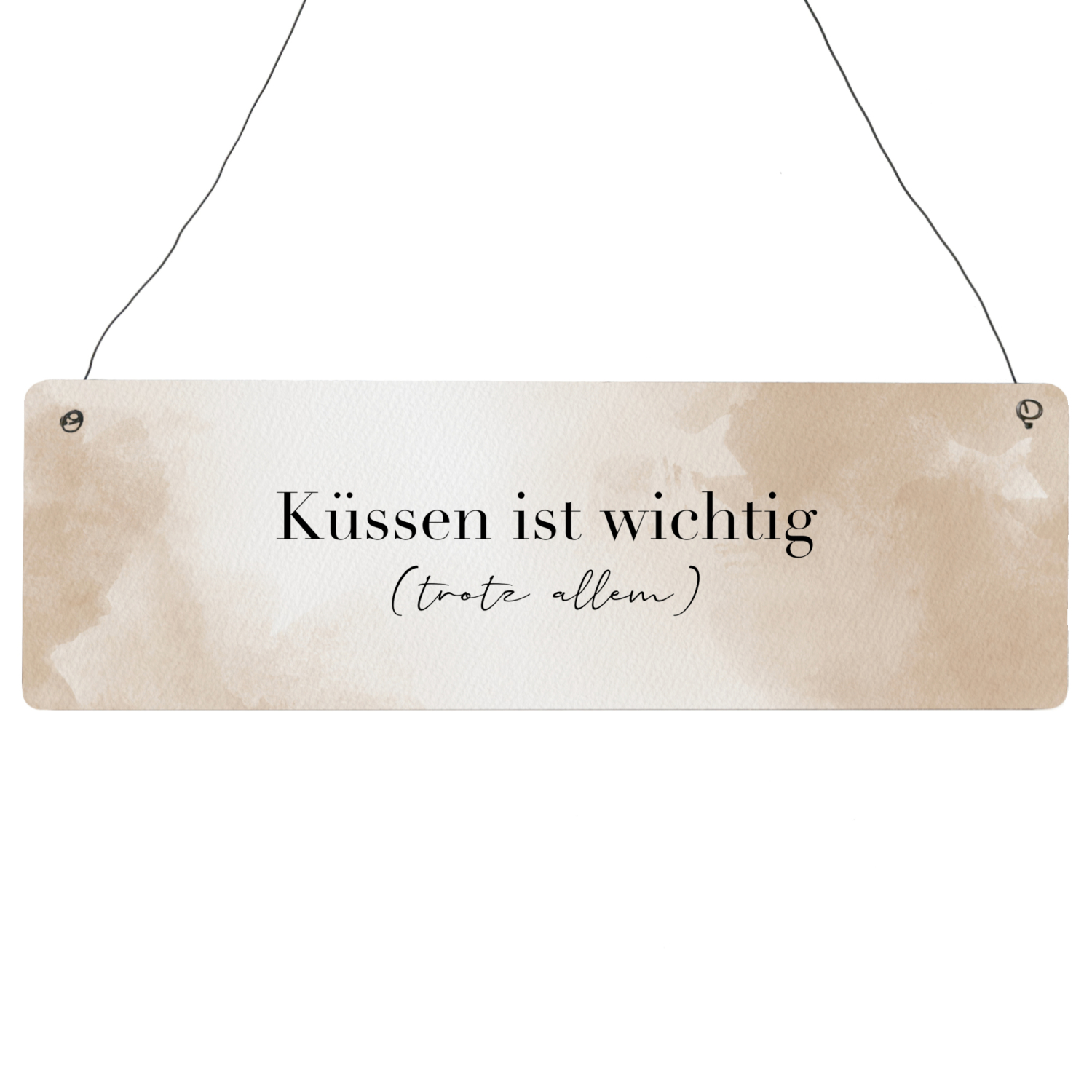 Holz-Postkarte: 'Küssen Ist Die Sprache Der Liebe' – Liebeserklärung Auf Echtem Holz, DIN A6