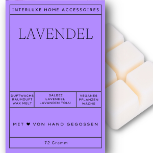 Interluxe Duftmelt - Lavendel - Duftwachs mit Duftöl...