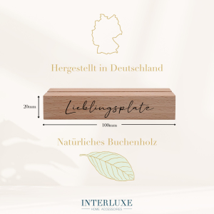 Interluxe Kartenhalter - Lieblingsplatz - Fotohalter für Urlaubsbilder Urlaubsfoto  Lieblingsort