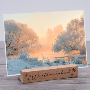 Interluxe Kartenhalter - Winterzauber  Winterzeit Winterdeko Grußkartenhalter