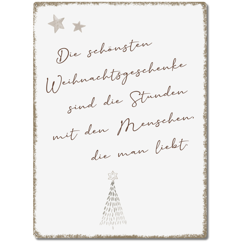 Interluxe Schild 300x220mm Metallschild  Wandschild - Die schönsten Weihnachtsgeschenke