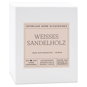 Interluxe Duftkerze Weisses Sandelholz 160 Gramm